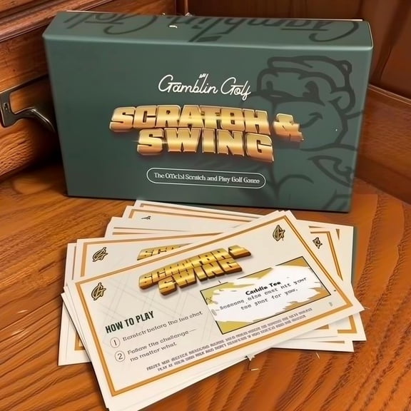 Scratch & Swing 3 Pack – Scratch Off Card Game for Golfers, 18 Holes + 19th Hole, Fun Gift for Dad, Brother, or Buddy, Party Game