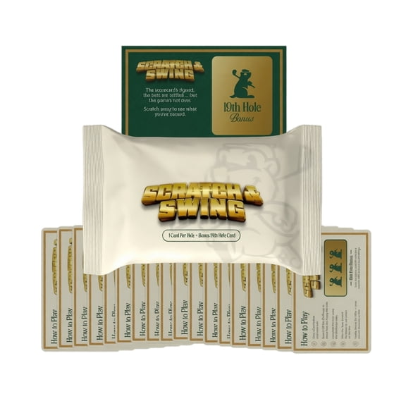 Scratch & Swing Golf Game Cards for Golfers - Make Golf Even More Fun with This On-Course Card Game