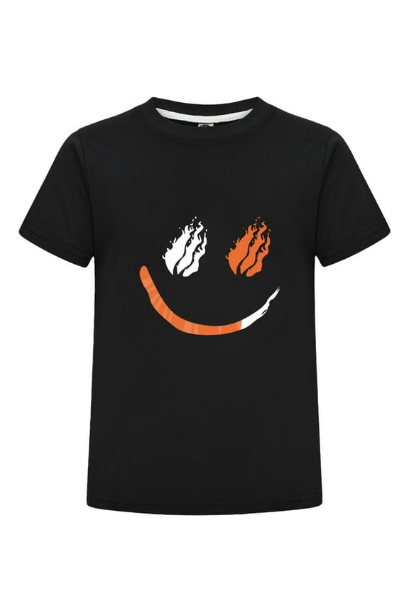 Scratch Tiger Claw Fire Short Sleeve Cotton Tee for Kids – Gaming Shirt – Preston Playz Fan Apparel Boys Girls