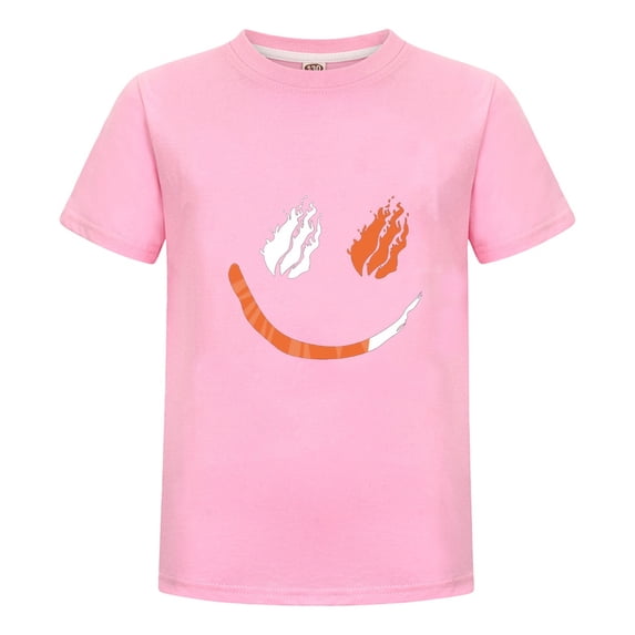 Scratch Tiger Claw Fire Short Sleeve Cotton Tee for Kids – Gaming Shirt – Preston Playz Fan Apparel Boys Girls