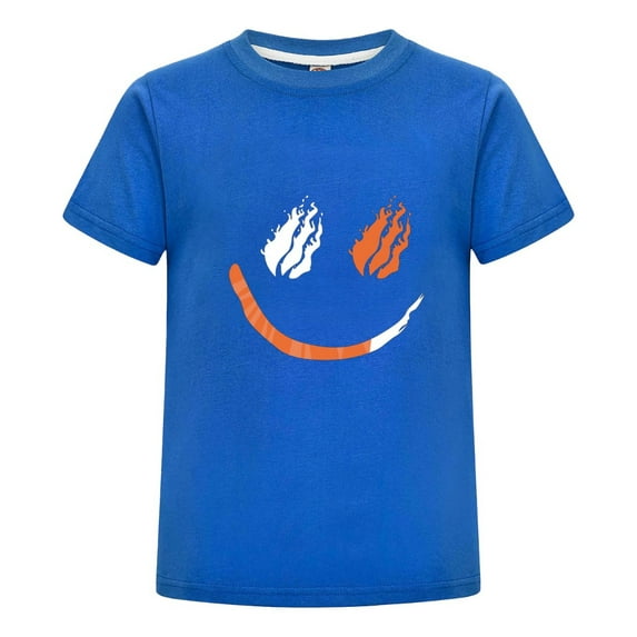 Scratch Tiger Claw Fire Short Sleeve Cotton Tee for Kids – Gaming Shirt – Preston Playz Fan Apparel Boys Girls