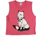 thumbnail image 1 of Scratch Womens Fox Graphic T-Shirt, Pink, Small, 1 of 2