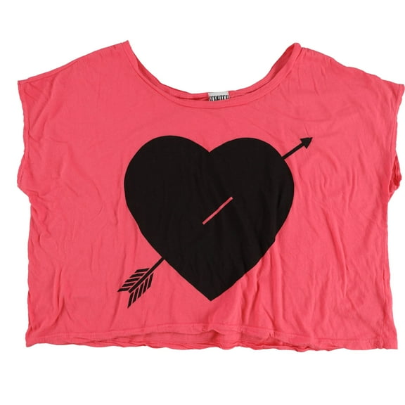 Scratch Womens Heart With Arrow Graphic T-Shirt, Pink, Medium