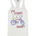 thumbnail image 1 of Scratch Womens I'm Street Smart Racerback Tank Top, White, Medium, 1 of 2