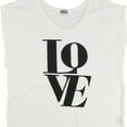 thumbnail image 1 of Scratch Womens Love Graphic T-Shirt, Off-White, Medium, 1 of 2