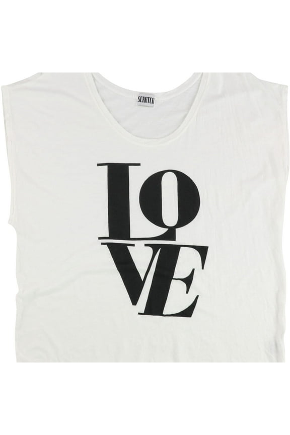 Womens Love Graphic T-Shirt, Off-White, Medium