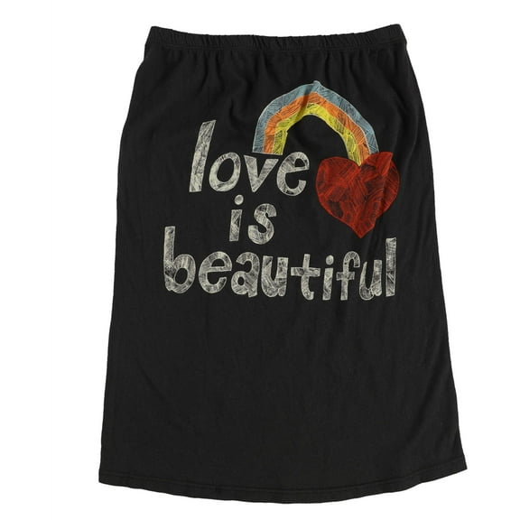Scratch Womens Love Is Beautiful Tube Top, Black, Medium
