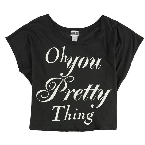 Scratch Womens Oh You Pretty Thing Graphic T-Shirt, Black, Small