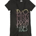thumbnail image 1 of Scratch Womens Promises Promises Graphic T-Shirt, Black, Medium, 1 of 2