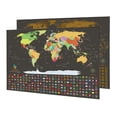 thumbnail image 1 of Scratch off the World Map Poster | Travel Tracker Map Print Flags of all Countries | The Most Detailed Scratch-off Map with all 210 Countries and Depended Territories | 17 X 24 | Amazing Prime, 1 of 7