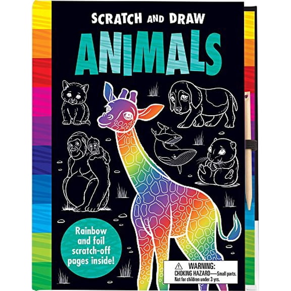 Pre-Owned Scratch and Draw Animals (Hardcover) by Nat Lambert, Imagine That