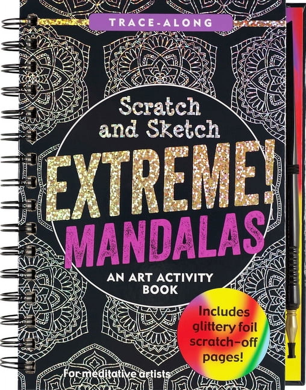 Extreme Mandalas Scratch and Sketch Art Activity Book with Stylus