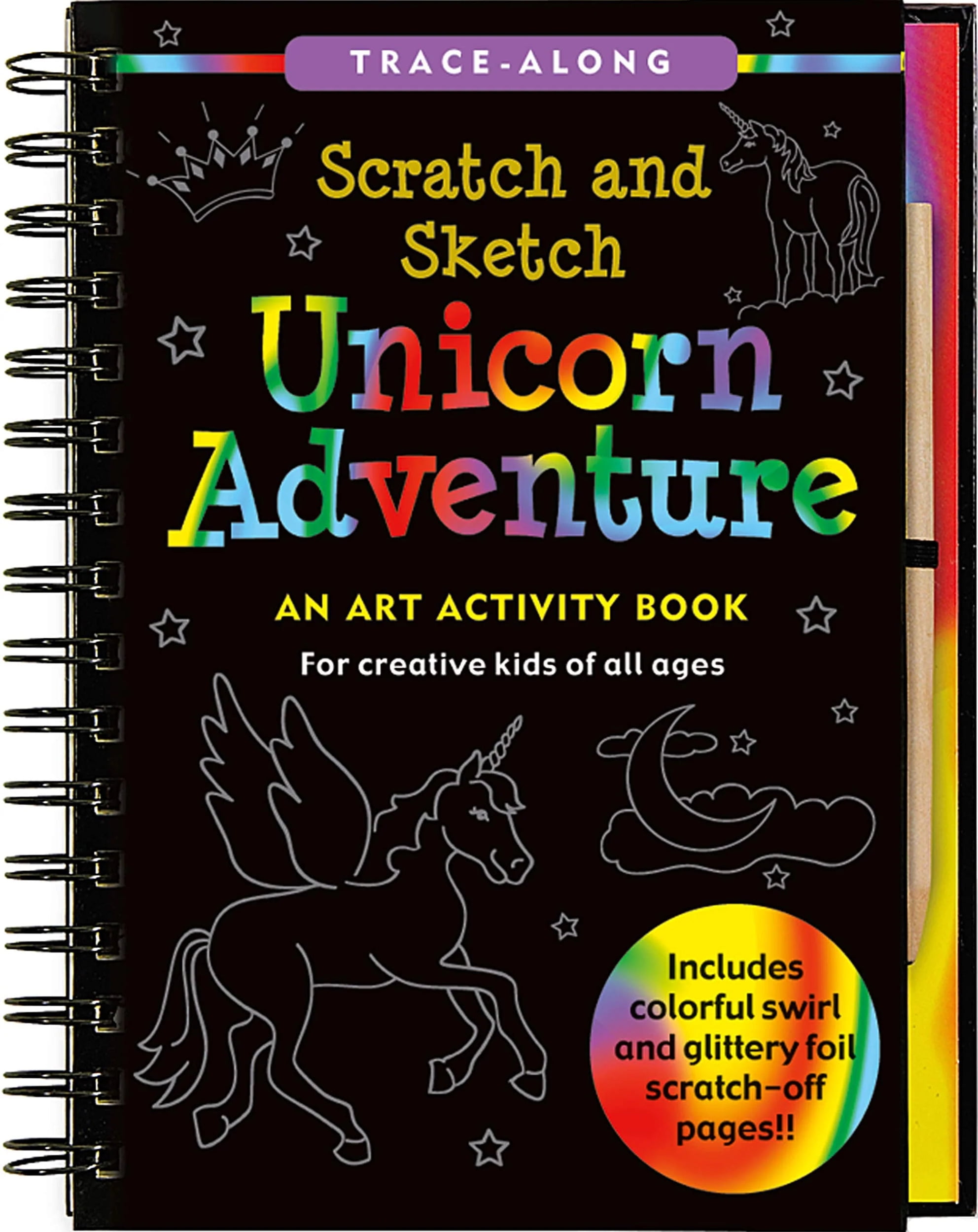 PETER PAUPER PRESS Scratch and Sketch Unicorn Adventure : An Art Activity Book (Hardcover)
