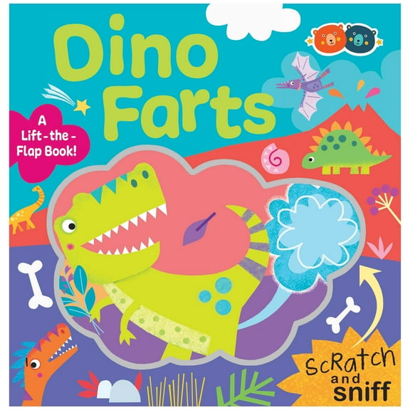 Buddy & Barney: Scratch & Sniff Book - Dino Farts - Rhyming Prehistoric Board Book, Lift-The-Flap & Smell, 7 Hilarious Real Scents, Sensory, Kids 3+