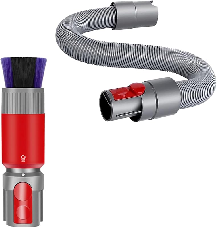 Scratch-free Dusting Brush & 63”Flexible Extension Hose Attachments for Dy*son GEN5 G5 V15 V11 V10 V8 V7 Cordless Vacuum Cleaner, Ideal for Car Detailing, Keyboard/Blinds Cleaning, Delicate Surfaces