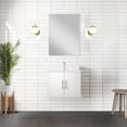 thumbnail image 1 of Scratch - resistant & Soft - close Design - A 24 - inch Glossy White Single Bath Vanity with Quartz Top and Mirror for Long - lasting Use, 1 of 3