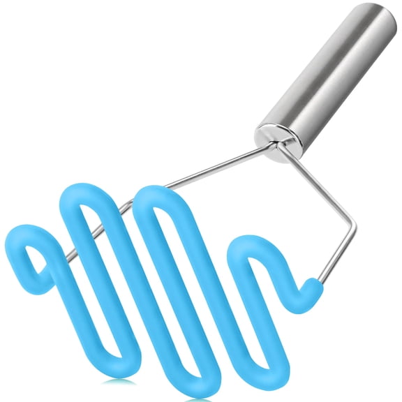 Scratch-resistant silicone potato mash maker, kitchen tool, stainless steel outer layer wrapped in high-quality silicone.