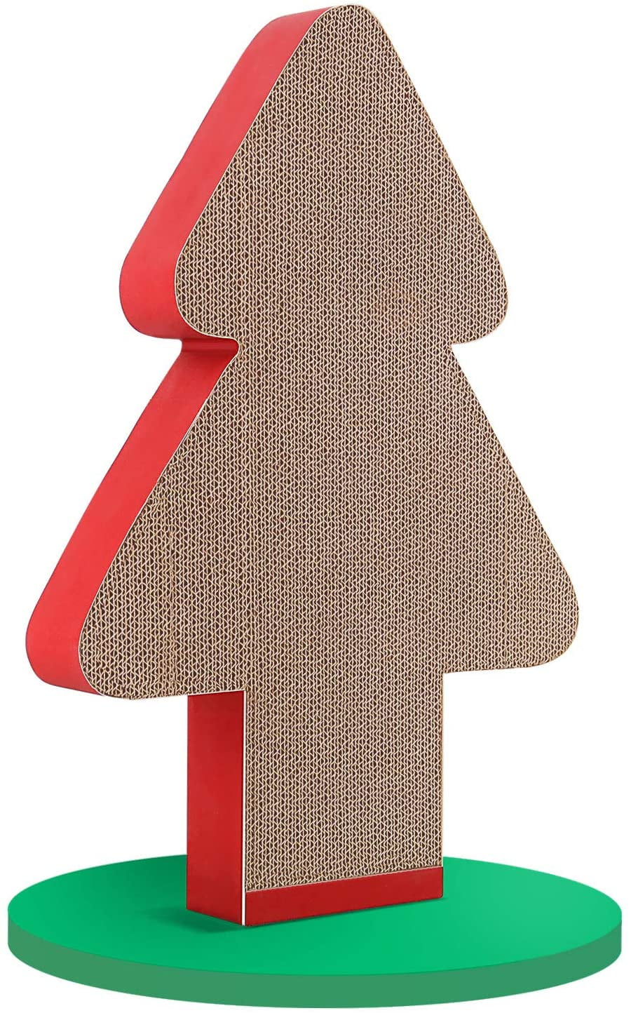 ScratchMe Cat Scratcher Post Cardboard, Christmas Tree Shape Cat