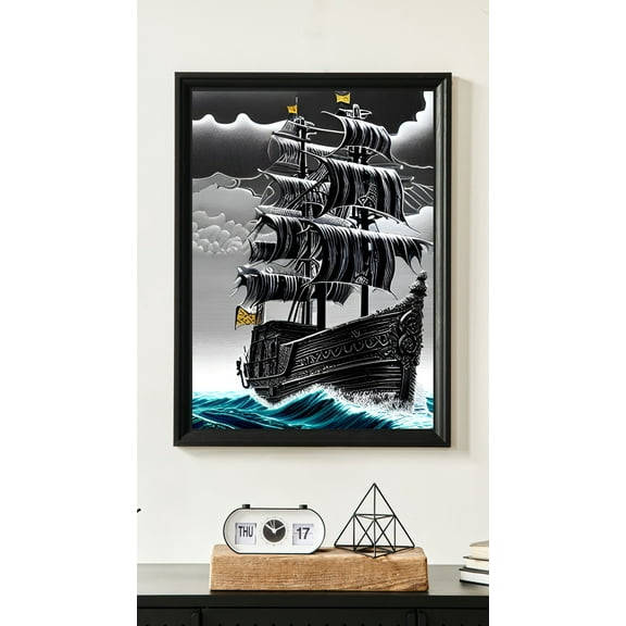 Scratchboard Clipper - Canvas Wall Art