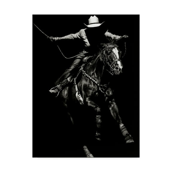 Scratchboard Rodeo III' Canvas Art by Julie T. Chapman