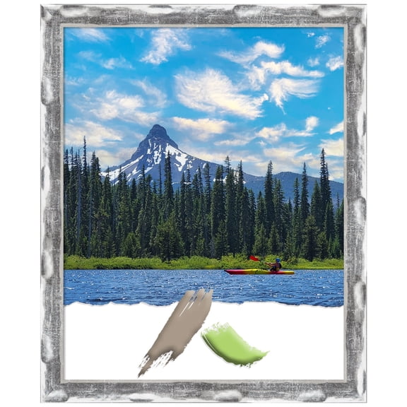 Scratched Wave Chrome Picture Frame, Photo Frame, Art Frame