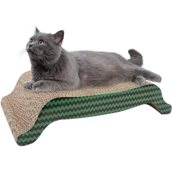 Scratcher Cardboard Reversible Kitty Pad Relaxing Lounge Pad (Arched, 17 X 8.5 Inches)