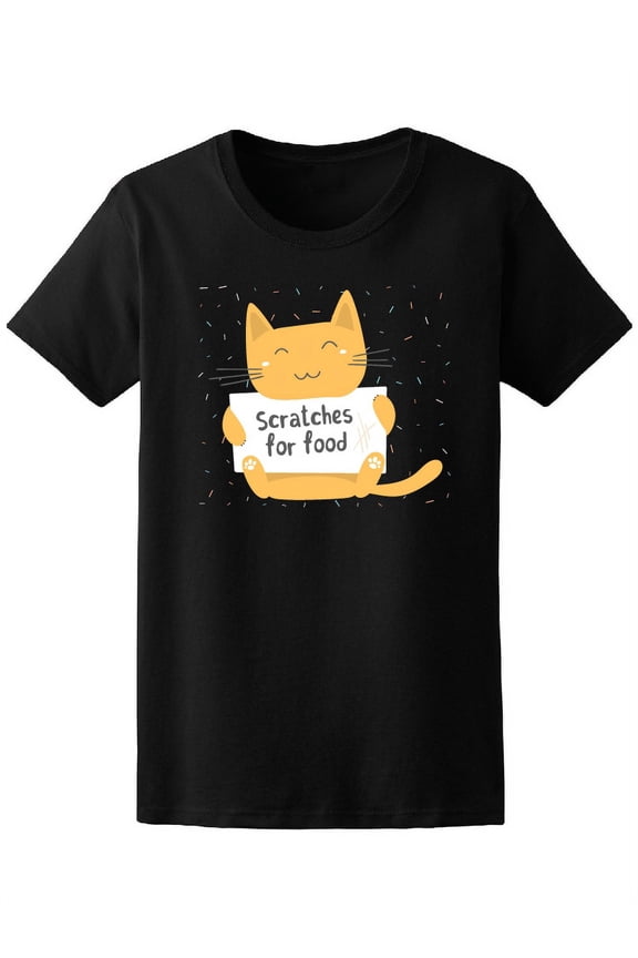 Scratches For Food Cat Tee Women's -Image by Shutterstock