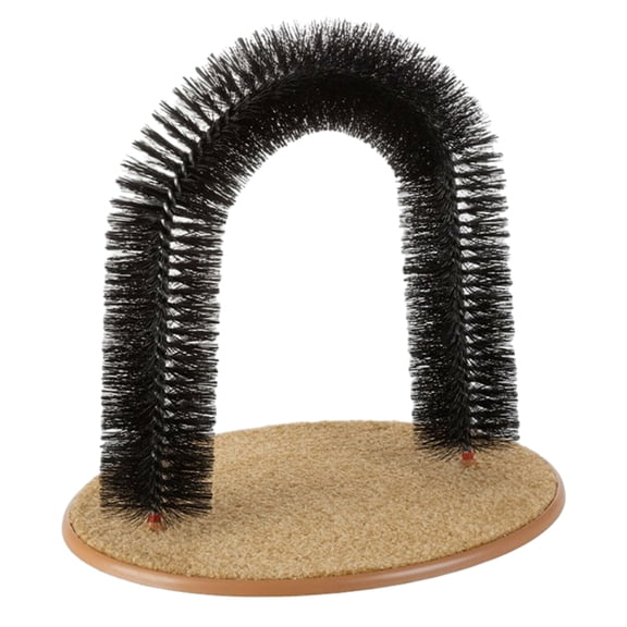 Cats Scratching Arch Massage Scratcher with Brush Scratching Post Stress Relief Pet Scratch Toy Furniture Protector