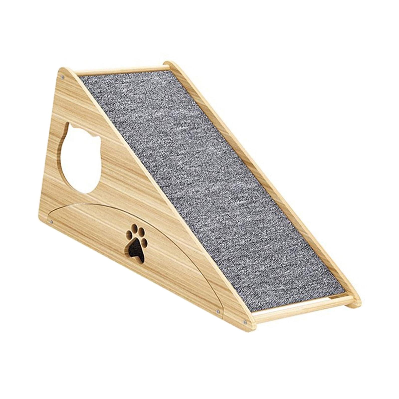 Scratching Board Cat Ramp Scratcher Toy with Modern Minimalist Wooden ...