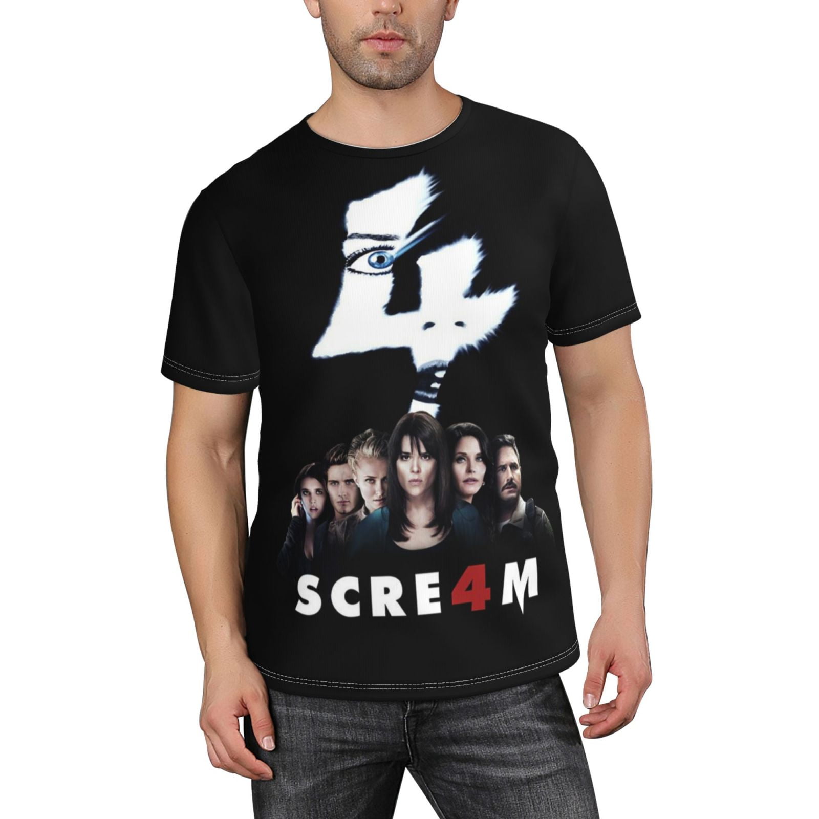 Scream 4 Ghostface T-Shirt for Men Summer Street Tees Shirt 3D