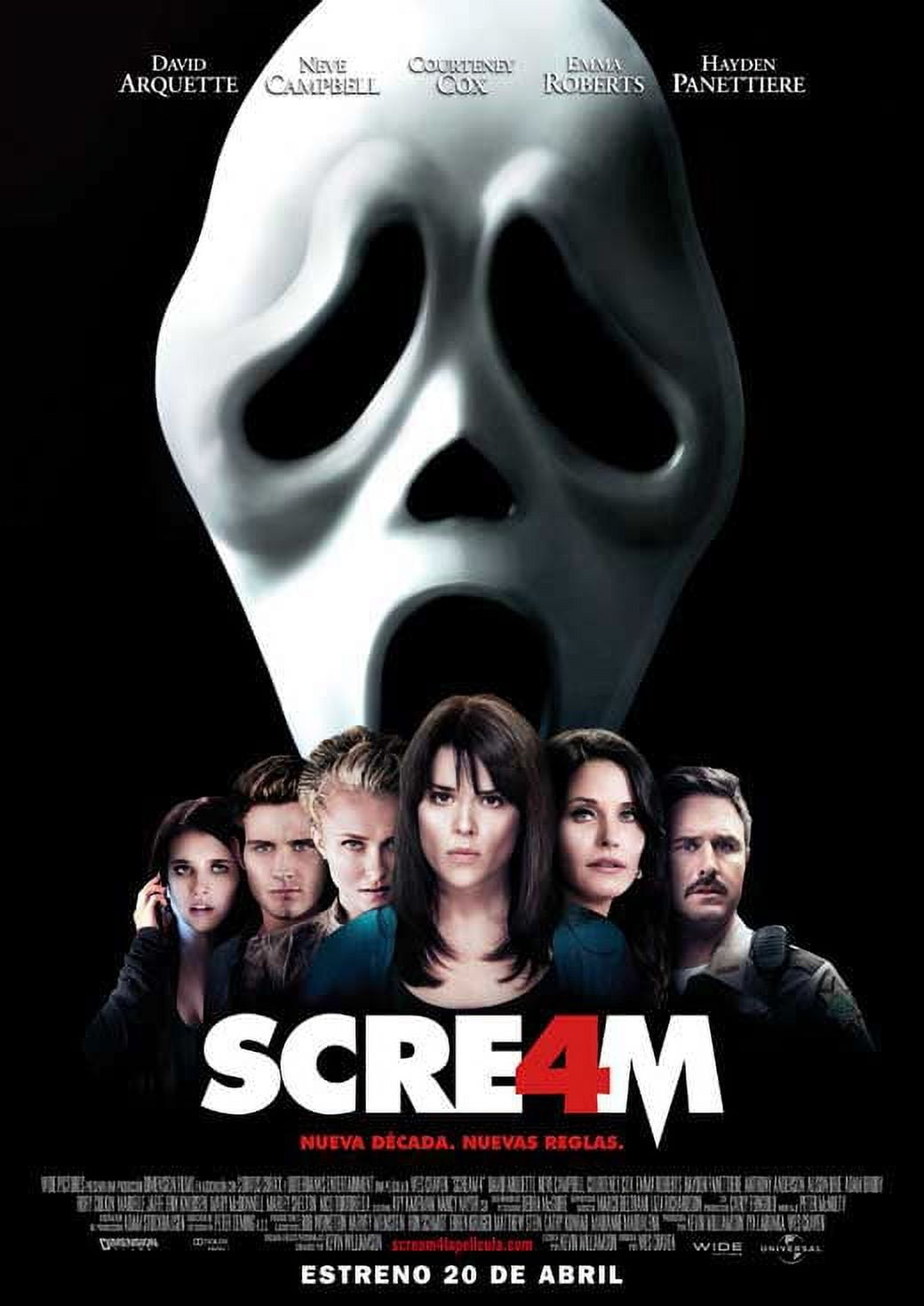 Scream 4 Movie Poster Print (27 x 40) - Item # MOVEB91883 - Walmart  Business Supplies, image size:1040x1470