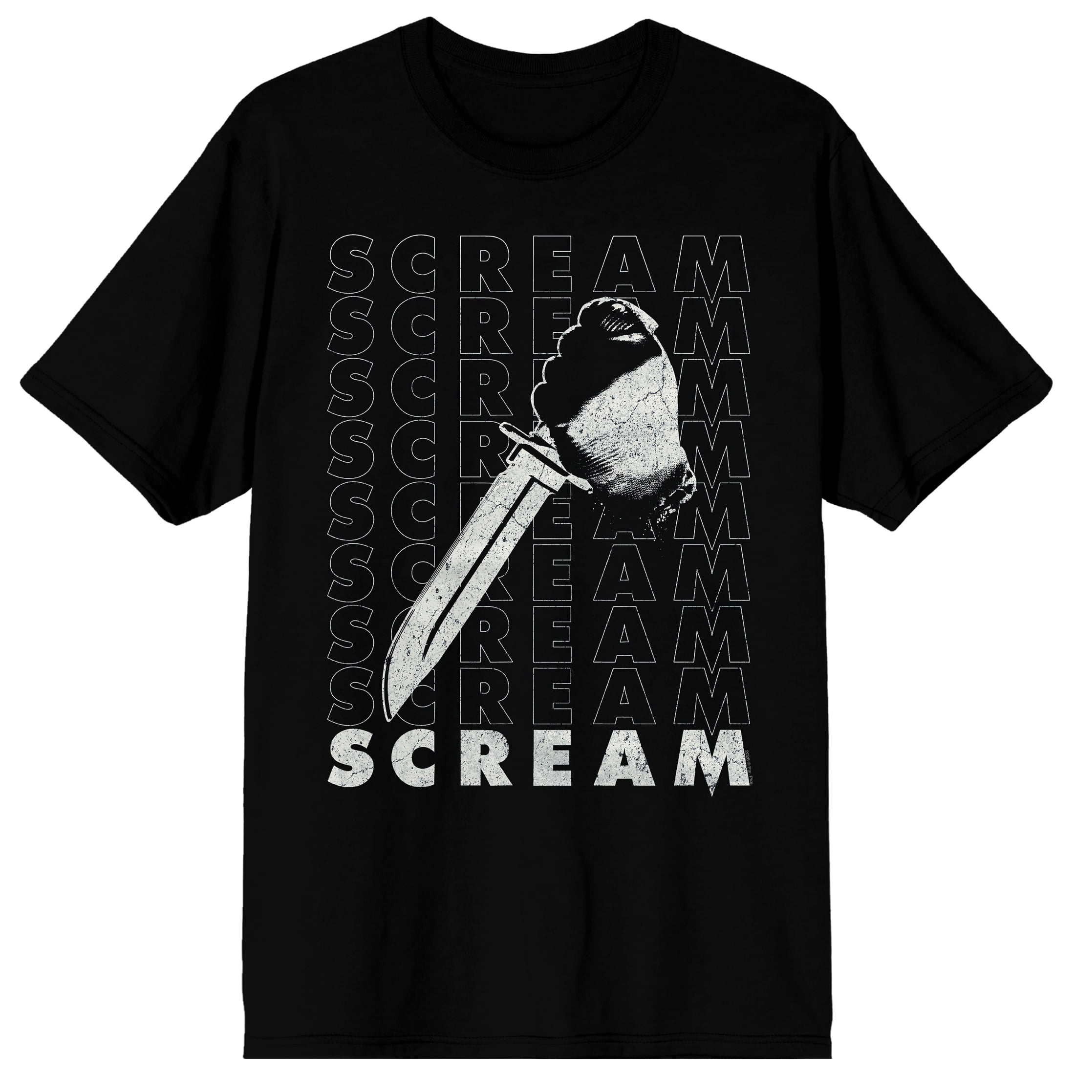 Scream Ghostface Men's and Big Men's Graphic Tee Shirt, Sizes S