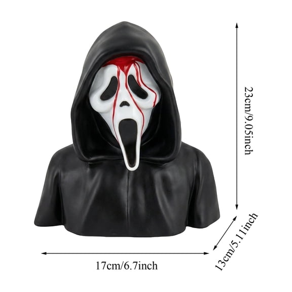 Scream 7 9-Inch Reusable Plastic Popcorn Bucket Funny Face Snack Bowl Themed Party Collectible Decor Gift