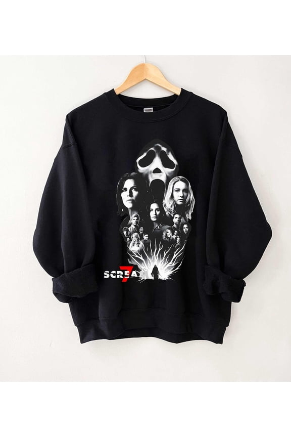 Scream 7 Ghostface 30th Anniversary 2026 Sweatshirt | Scream Horror Movie Fan Gift Merch