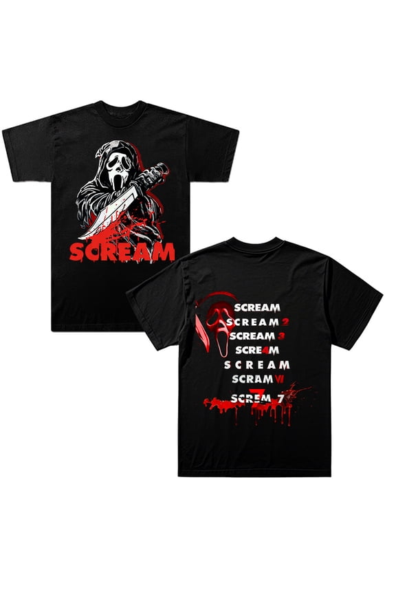 Scream 7 Ghostface Merch New Movie Summer Unisex Short-sleeved T-shirt Fashion Y2K Printed Casual Stylish Design Tee