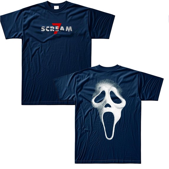 Scream 7 Ghostface Movie Merch Y2K Print Unisex Summer Casual Short Sleeve T-Shirt