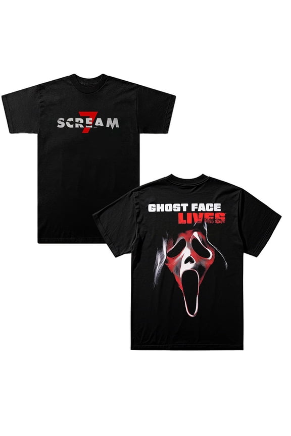 Scream 7 Merch GhostFace Live Movie Tshirt Summer Unisex Short-sleeved T-shirt Fashion Y2K Printed Casual Stylish Fan Tee