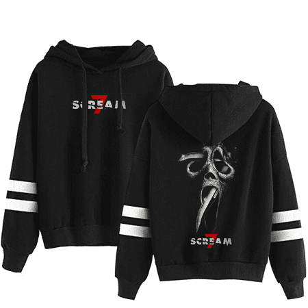 Scream 7 Merch Ghostface Movie Hooded Unisex Bagless Pullover Winter Fashion Sweatshirts Hooded Top