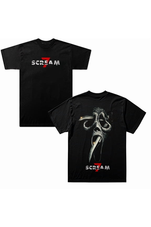 Scream 7 Movie Merch Summer Unisex Short-sleeved T-shirt Fashion Y2K Printed Casual Stylish Design Tee