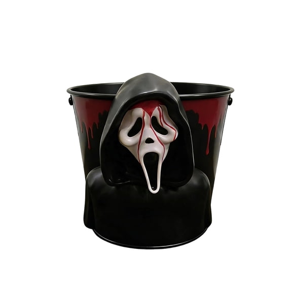 Scream 7 Popcorn Bucket, Food Safe Plastic, Ideal for Movie Night and Spooky Snack Time with Friends, Home Decorations