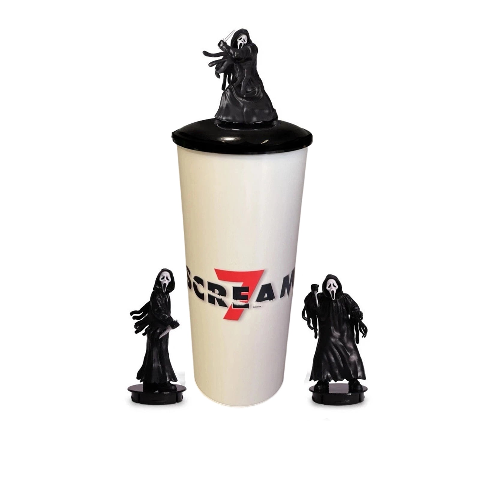 Scream 7 Themed 32oz Cup, Ghostface Sitting Figure Lid Drink Container ...