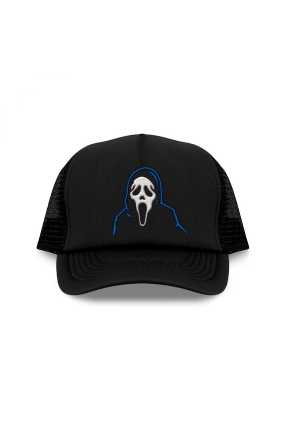 888350 Ghostface Cape & Mask Embroidered Logo Trucker Hat
