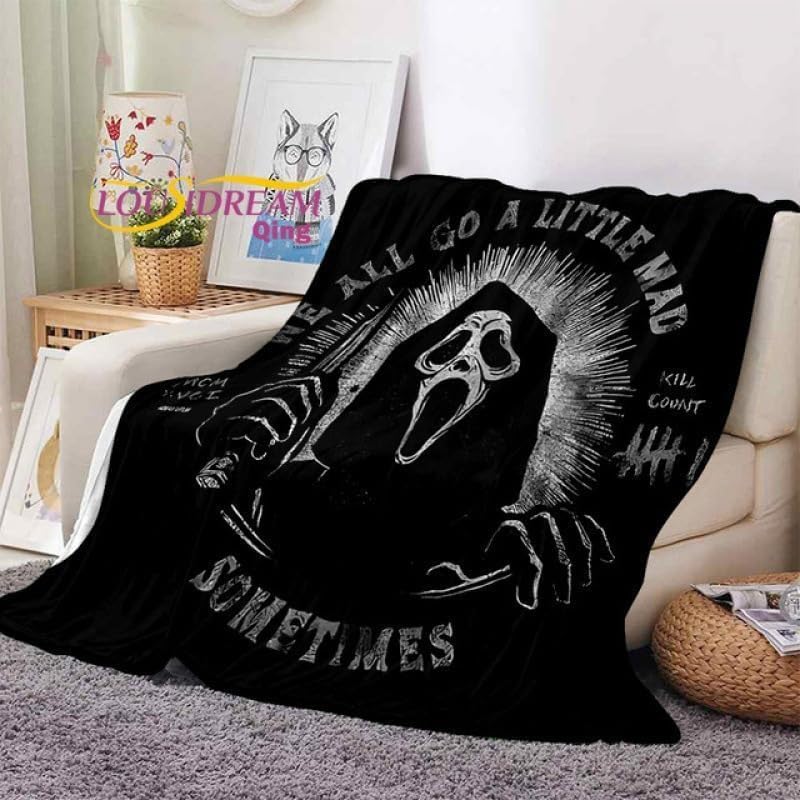 Scream Blanket Ghost Face Horror Movie Blanket Lightweight Thermal