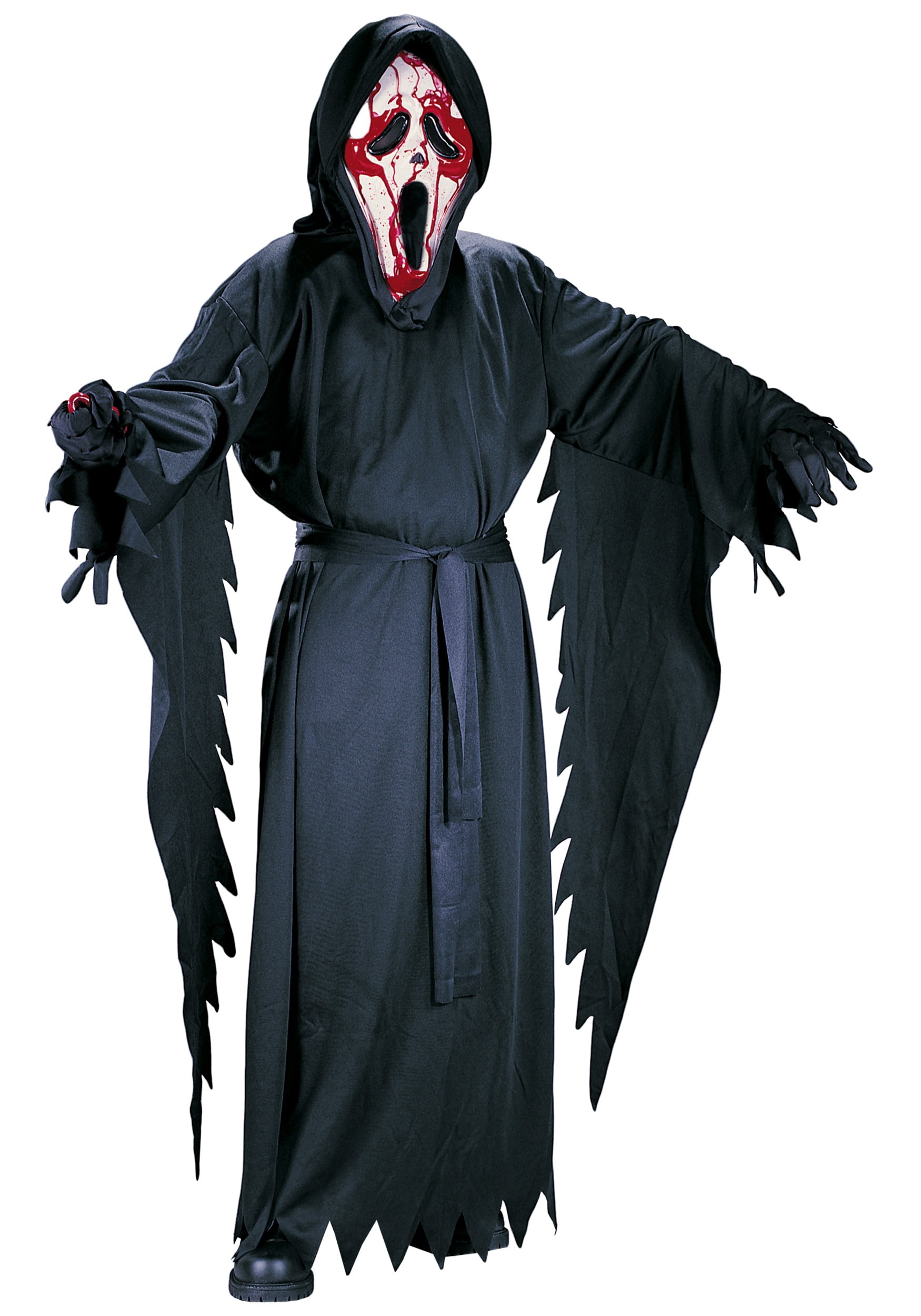 Fun World Inc. Officially Licensed Scream Bleeding Ghost Face Halloween  Scary Costume Male, Child, Black 