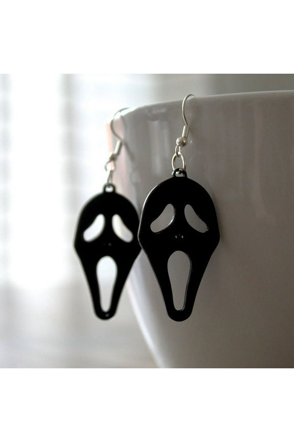 Clever Contraption Scream Ghost Dangle Earrings – Spooky Cute Halloween Jewelry for Teens and Adults