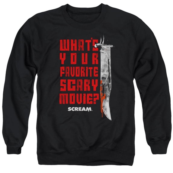 Scream Favorite Adult Crewneck Sweatshirt Black