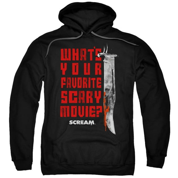 Scream Favorite Adult Pullover Hoodie Sweatshirt Black