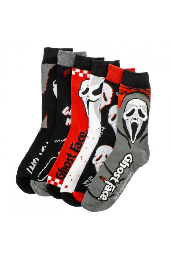 Ghost Face 6-Pack Crew Socks