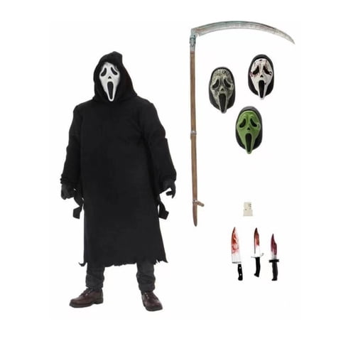 XINYUNNXIN Ghostface Action Figure, Scream, Ghostface Figure, Ghostface Voice Changer, Best Gifts, Scream Ghostface Ultimate 7-Inch Action Figure