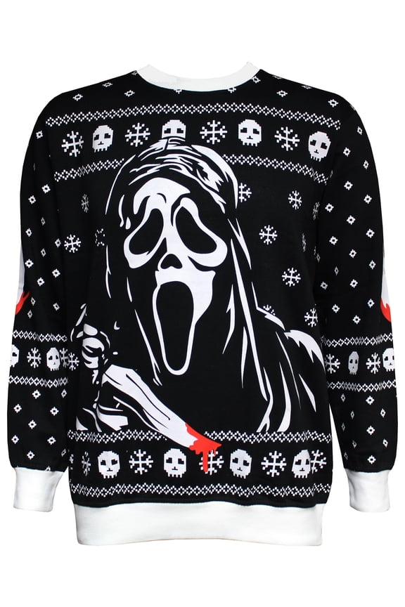 Scream Ghostface Holiday Sweater, Black, X-Large